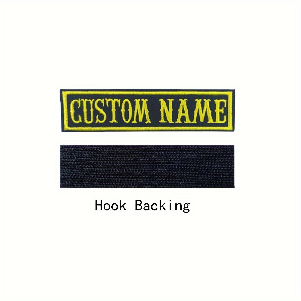 TEMU 1pc Custom Embroidery Name Patch 4x1 Inch, Personalized Iron-on Applique For Clothing And Backpacks, Solid Color Pattern With Hobby Theme