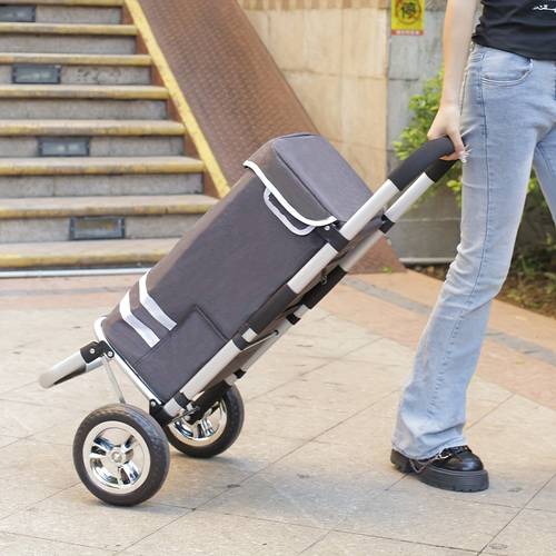shopping cart off road silent large wheels foldable and portable large capacity temperature fresh keeping shopping cart handling and cargo cart