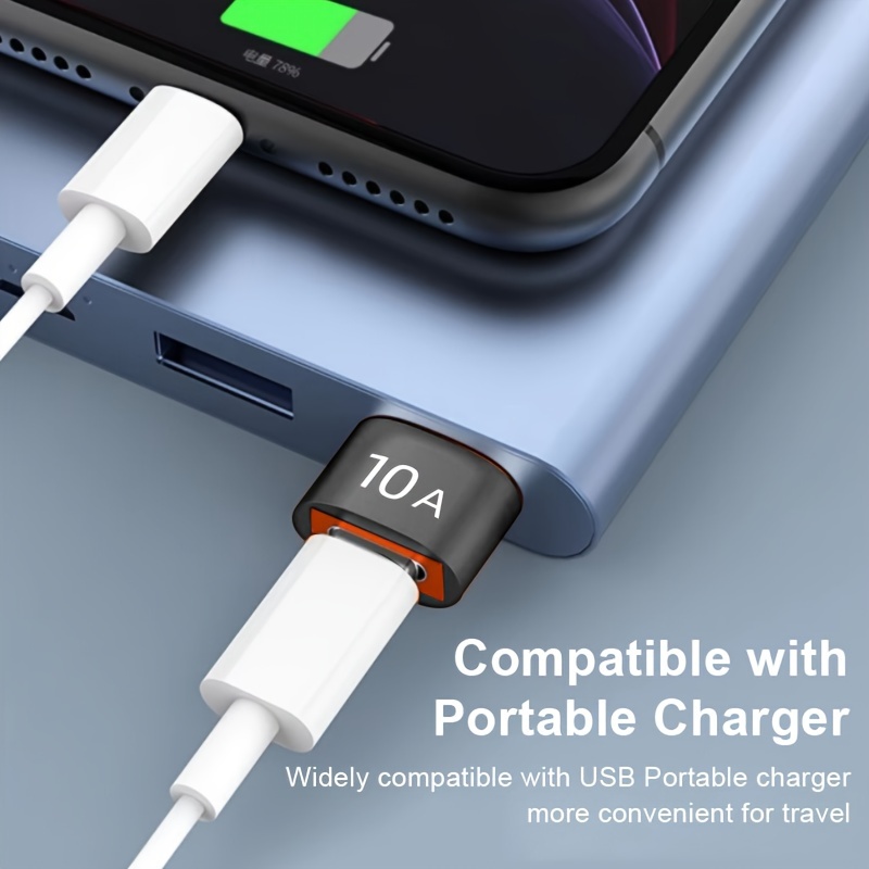 Set Of 2pcs 10A OTG USB 3.0 To Type C Adapters, Including 1*Type C Female To A Male Charging Converter And 1*USB C Male To USB 3.0 Female OTG Adapter, Suitable For Xiaomi, Laptops, Apple Watch, Electronic Devices, AirPods, And Car Use