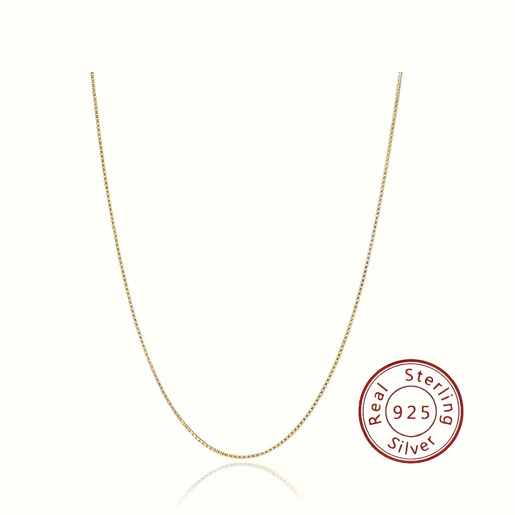 

18k Gold Necklace, 925 , Suitable For Women And Men, Complimentary Box