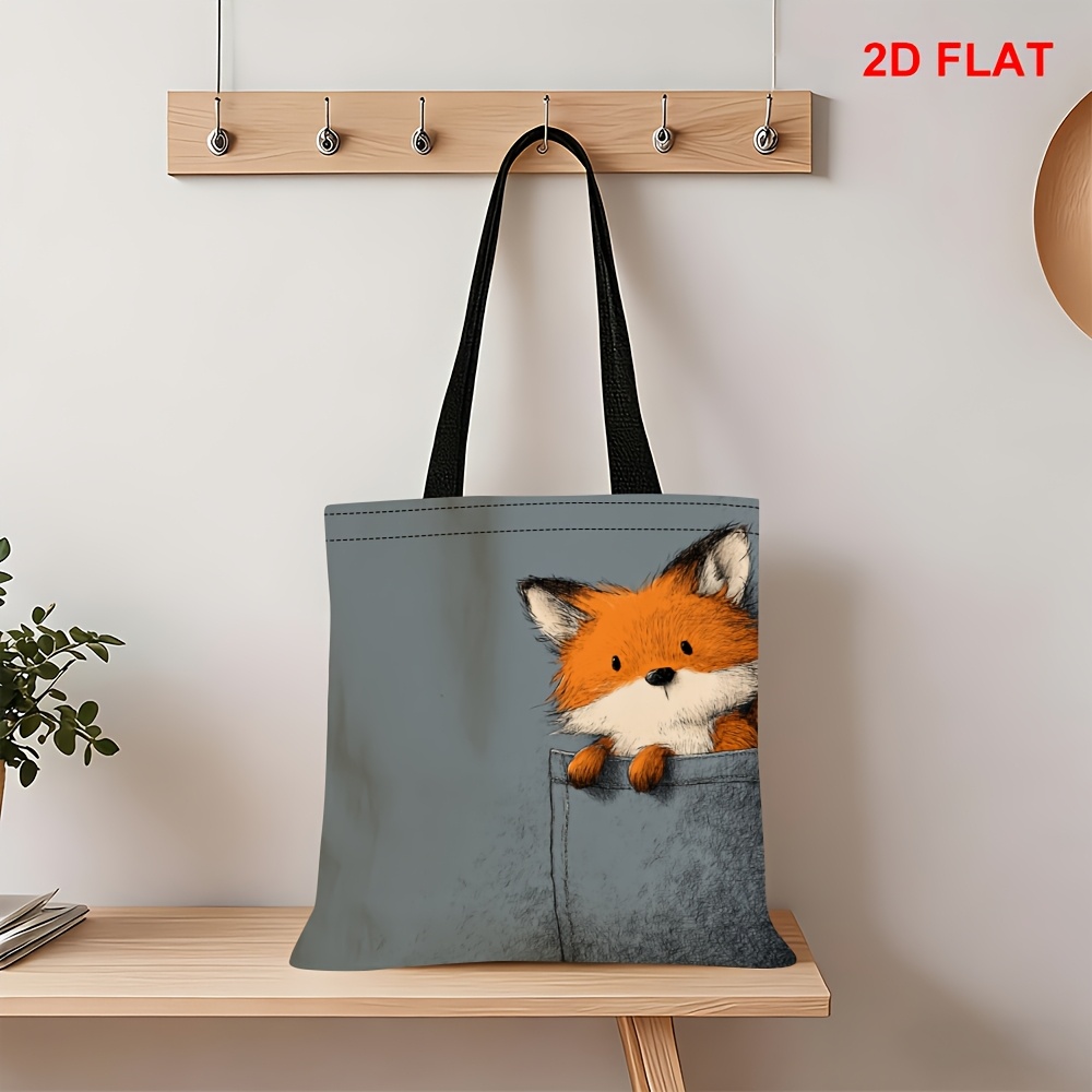 Image of 1pc Adorable Pocket Fox - Soft Orange Stuffed With Hanging Loop, Suitable For, Christmas, Easter Gifts, Bedside Companion & Decor, Cute Fox Peeking From Pocket