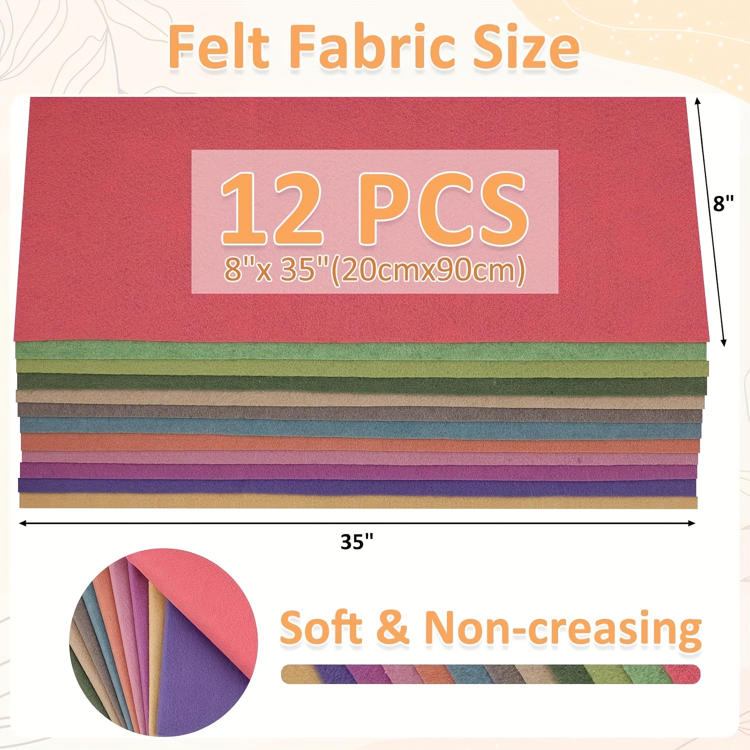 E-shop Handgefertigtes, buntes Filzstoff-Gewebe, große Größe, 1 mm dick, Vliesstoff-Materialpackung, Filzstoff-Bastelklasse-Materialien