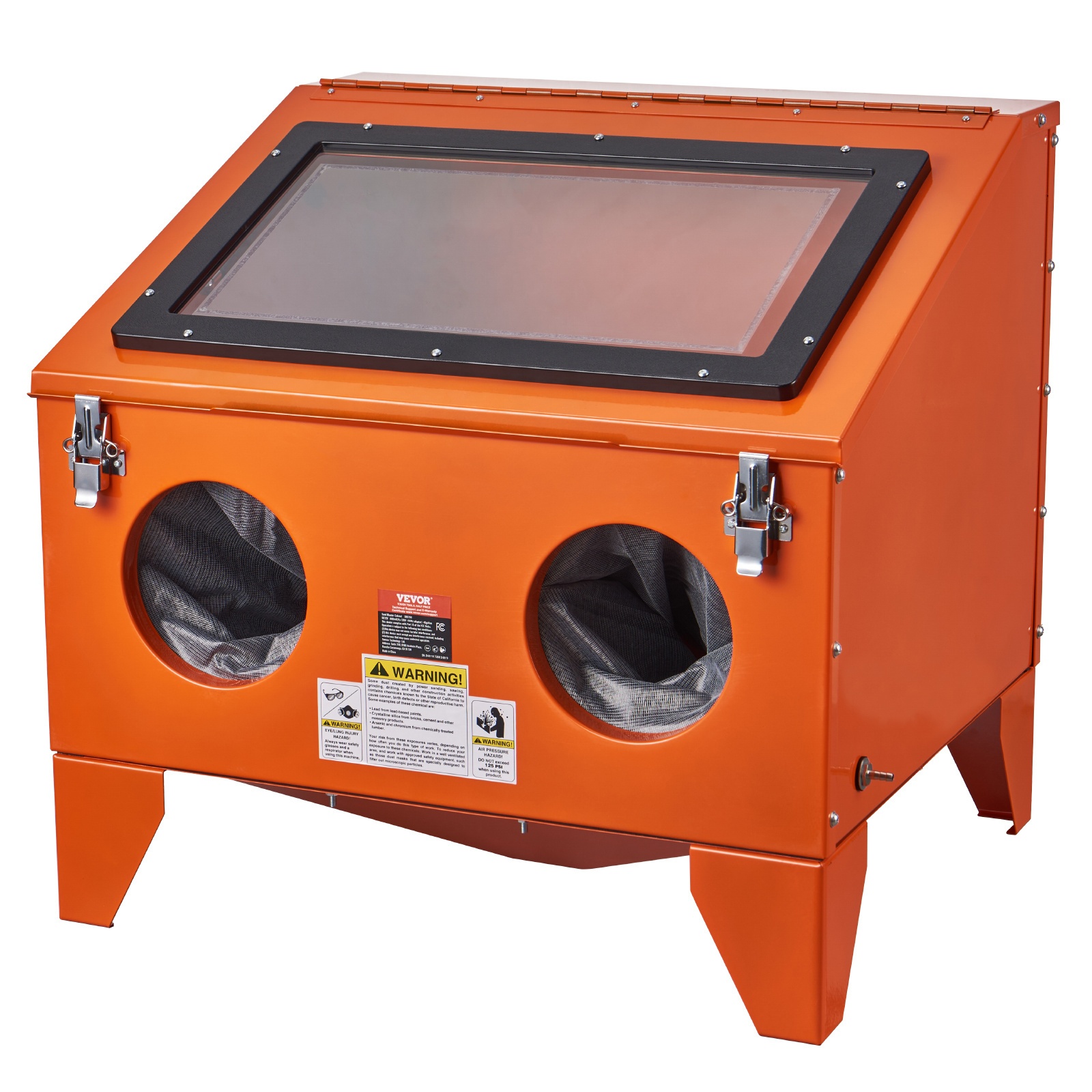   40 gallon sandblasting cabinet 40 120psi portable benchtop sand blasting cabinet heavy duty steel   with blasting gun 4 ceramic nozzles for paint stain rust removal sand blasting equipment   machine sand blasting tips sandblasting equipment industrial blasting surface preparation compact blaster portable design reinforced build metalworkers industrial professionals