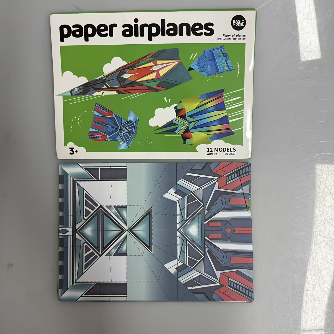 Image of 36pcs Airplane Creative Children Origami, Pre-creased With Folding Lines -by-step Tutorial, Training ' Focus And Thinking, Kindergarten Classroom, Holiday Craft, Christmas Halloween Gift