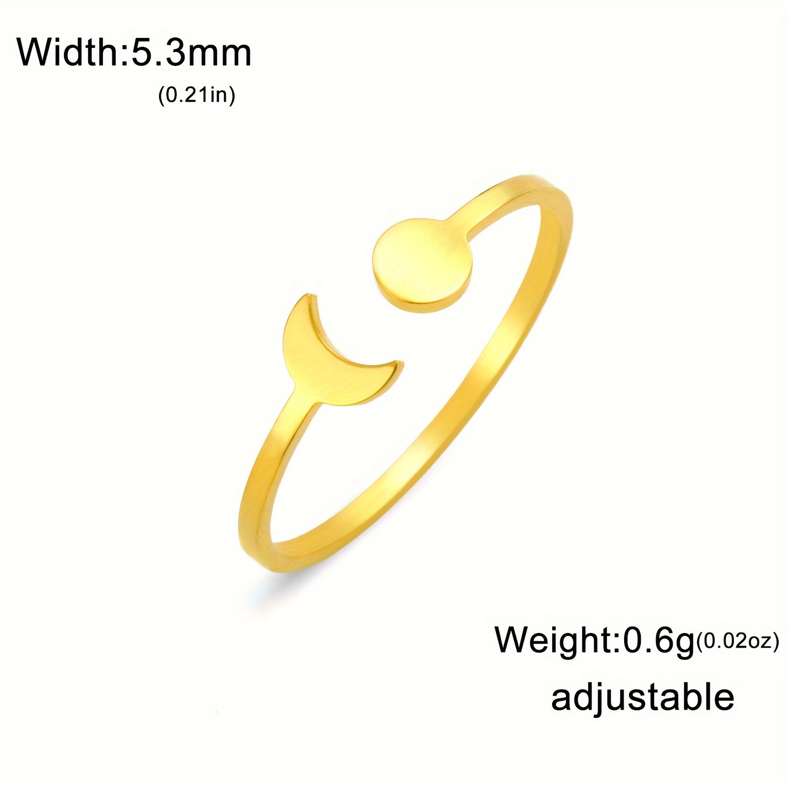 1pc Women's Fashion Minimalist Sun And Moon , Stainless , Vintage-inspired Jewelry, Holiday Jewelry Accessory, Daily Wear And Gift For Valentine's Day, Christmas, Halloween, Etc.