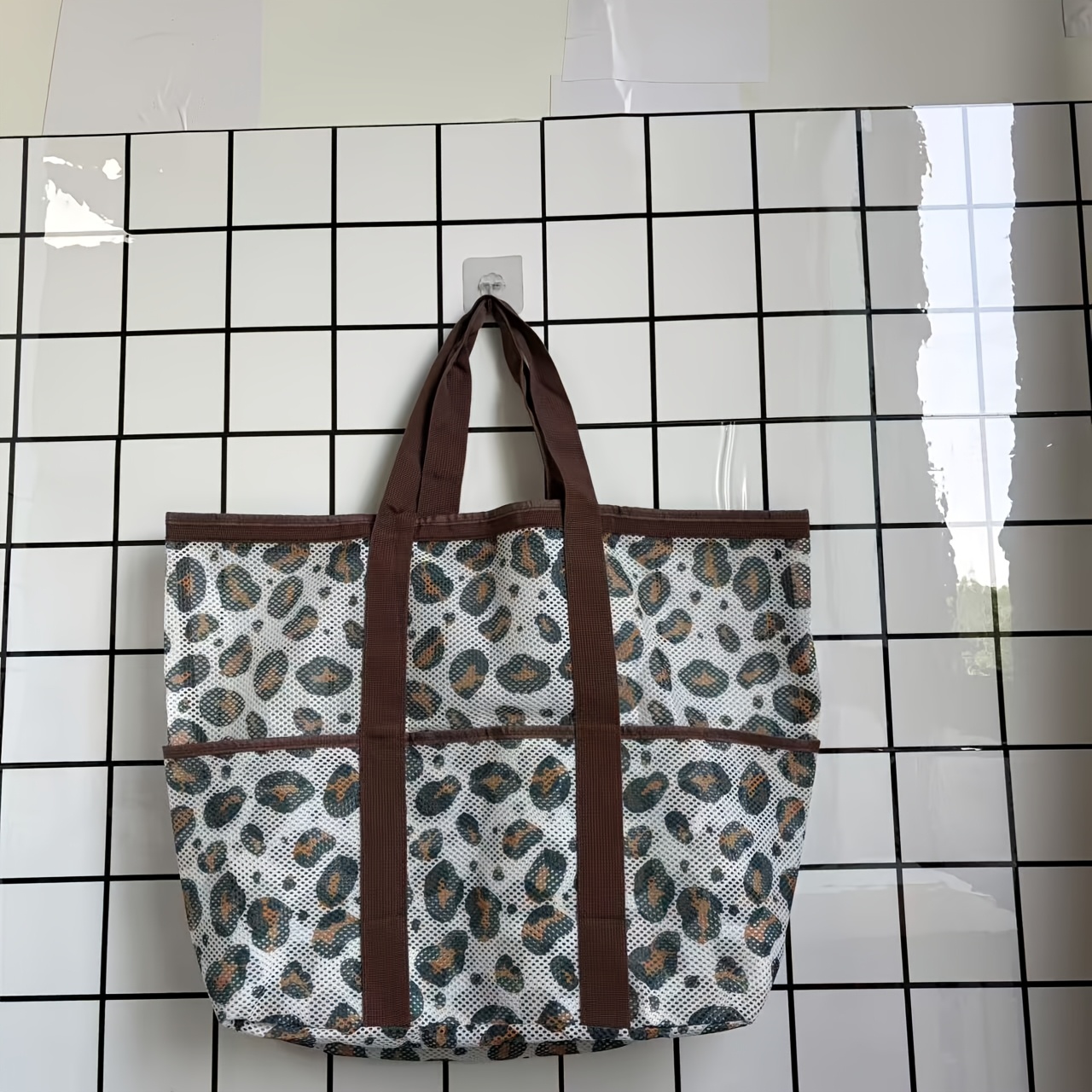 TEMU Borsa a tracolla X da donna, borsa da spiaggia con stampa leopardata a capacit� extra-large, borsa da viaggio per reparto fotografia, borsa da