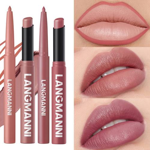 2pcs set lip liner and lipstick set matte effect and moisturizing lasts for all day when completely dry full lips waterproof formula suitable for types perfect gift for women