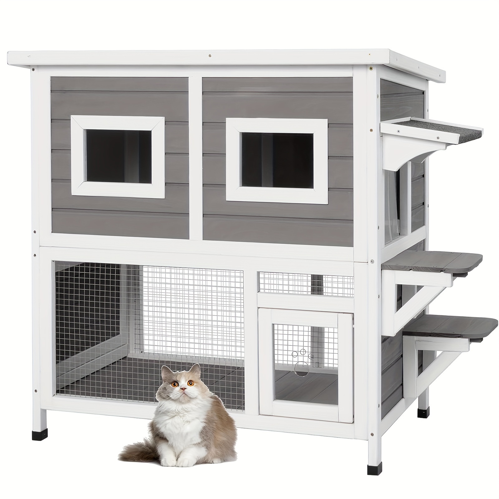 Outside cat houses for multiple cats best sale