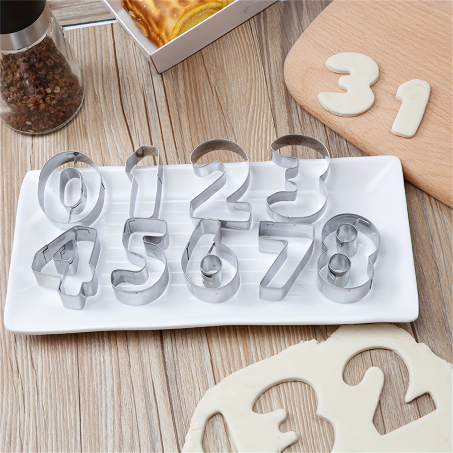 Stainless Steel Number Cake Molds 0 9 Perfect Birthday - Temu