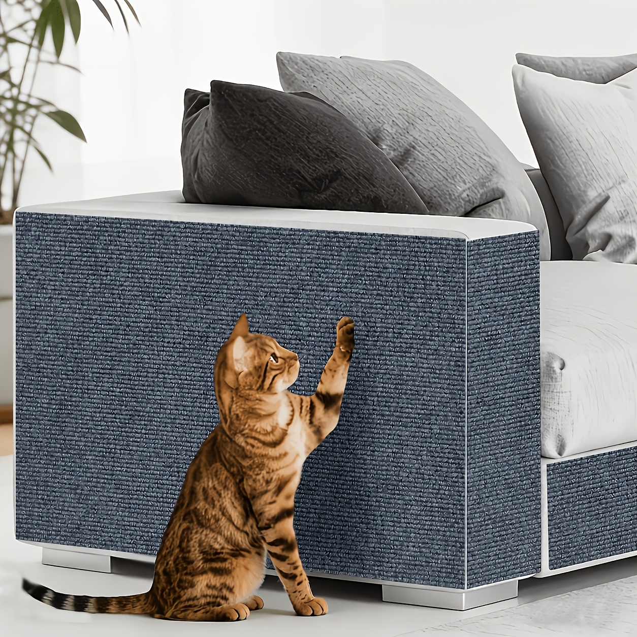 TEMU 2 Rolls Thickened Self-adhesive Cat Scratching Pads, 59.99 X 30.0cm Anti-scratch Mats, Multi-colors , Satisfying Cats' Daily Scratching Needs,