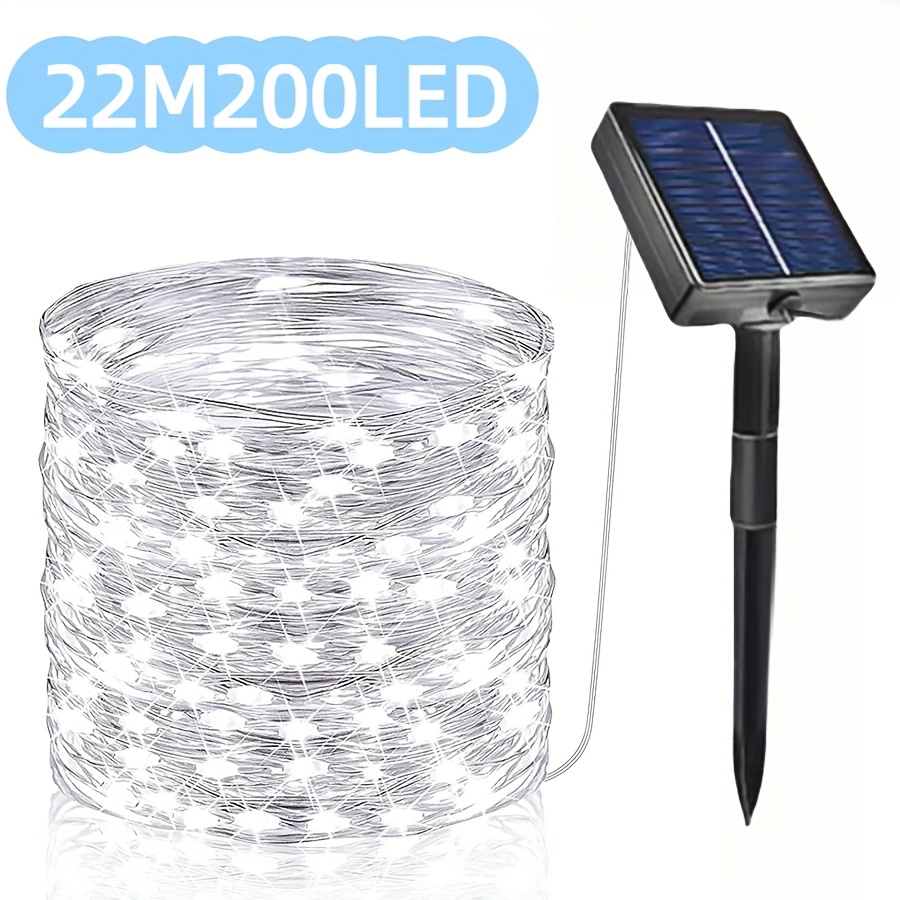 high brightness lithium battery outdoor light strip 2025 new christmas atmosphere string lights colorful warm white fairy lights star string lights 8 lighting   suitable for courtyard garden wall hangings trees multi holiday use outdoor
