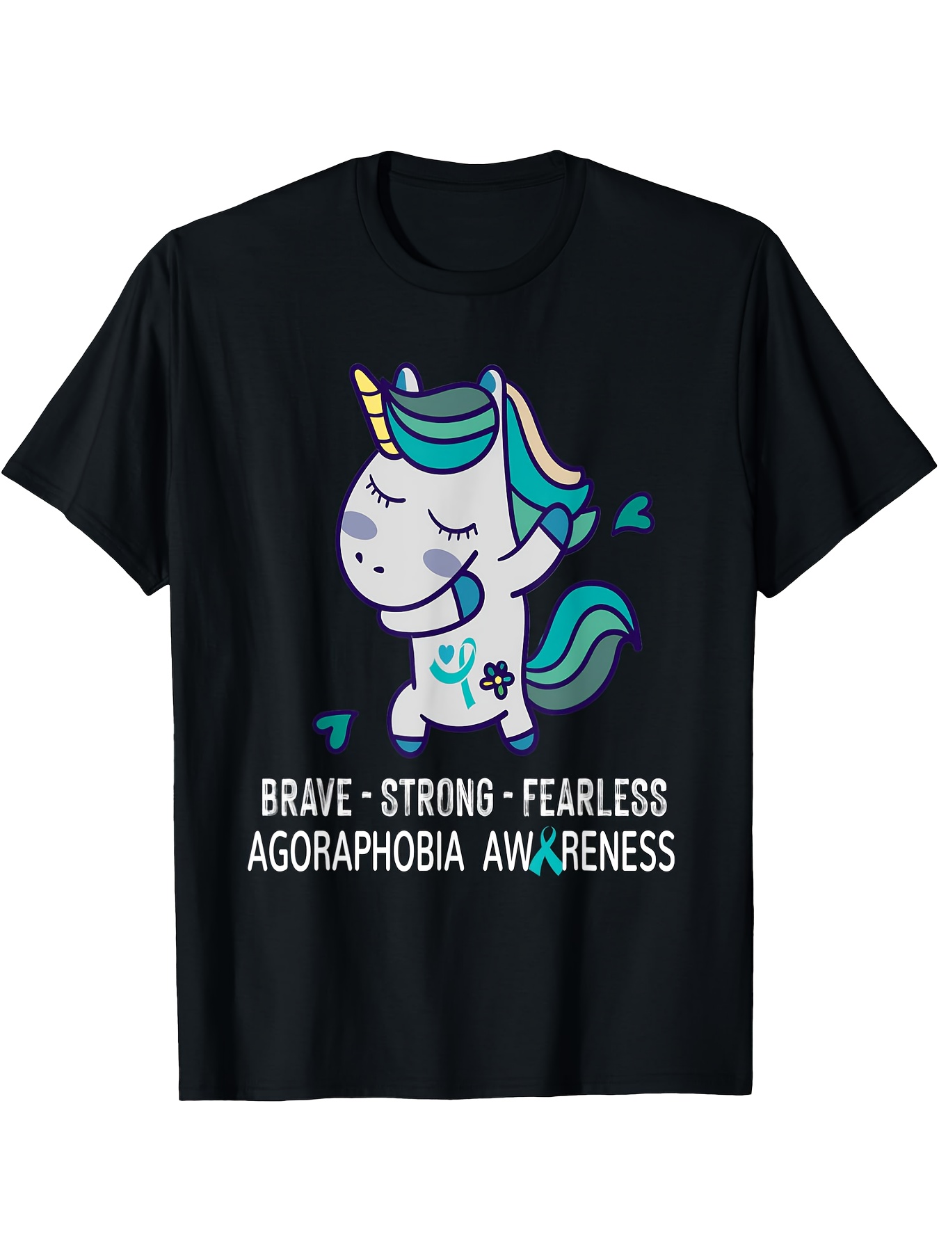 "Brave Strong Fearless" Unisex T-Shirt, Mental Health Awareness
