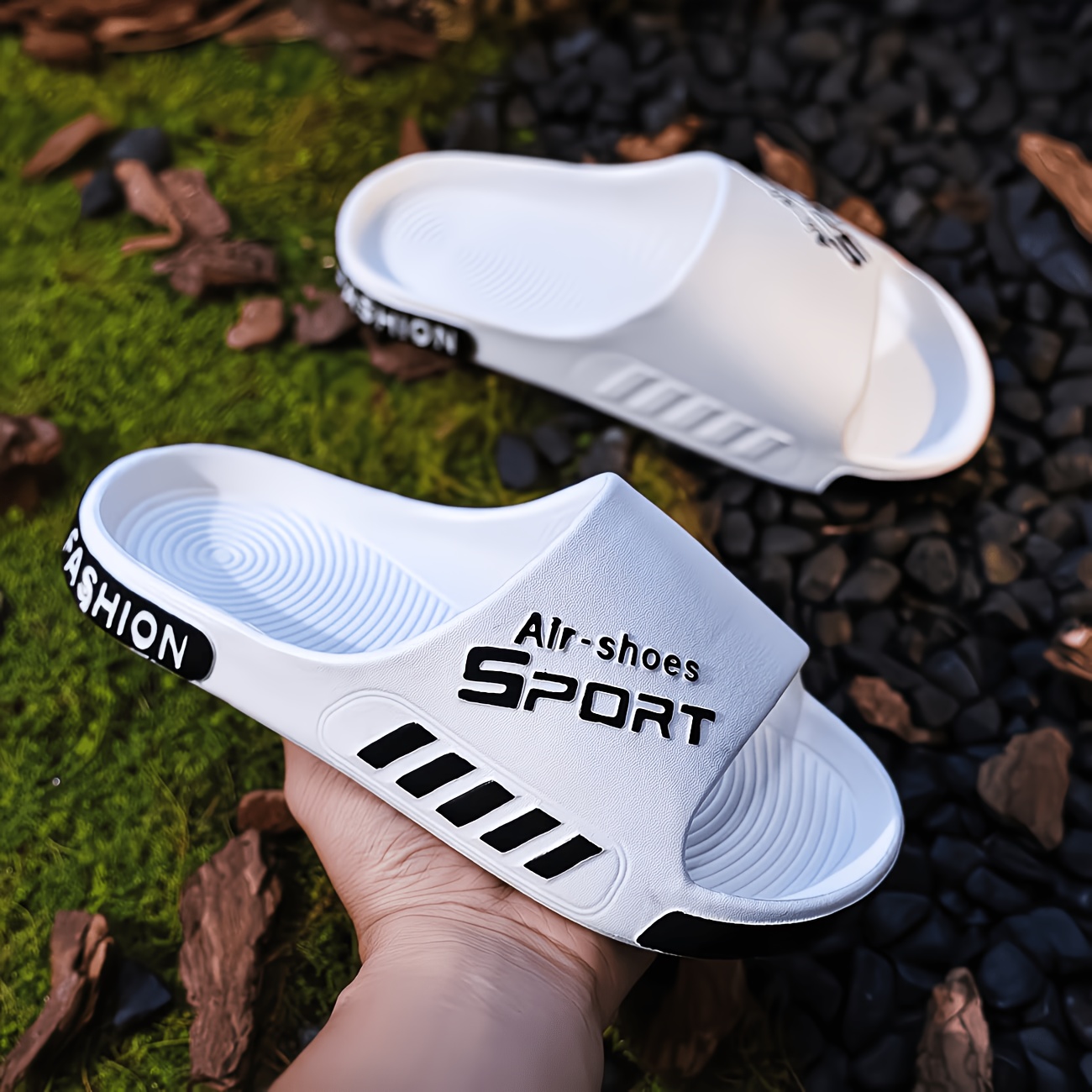 TEMU New Summer Trendy Fashion Sandals And Slippers For Women, Indoor Casual Outdoor Walking Versatile Men's Sandals And Slippers, Non-slip,