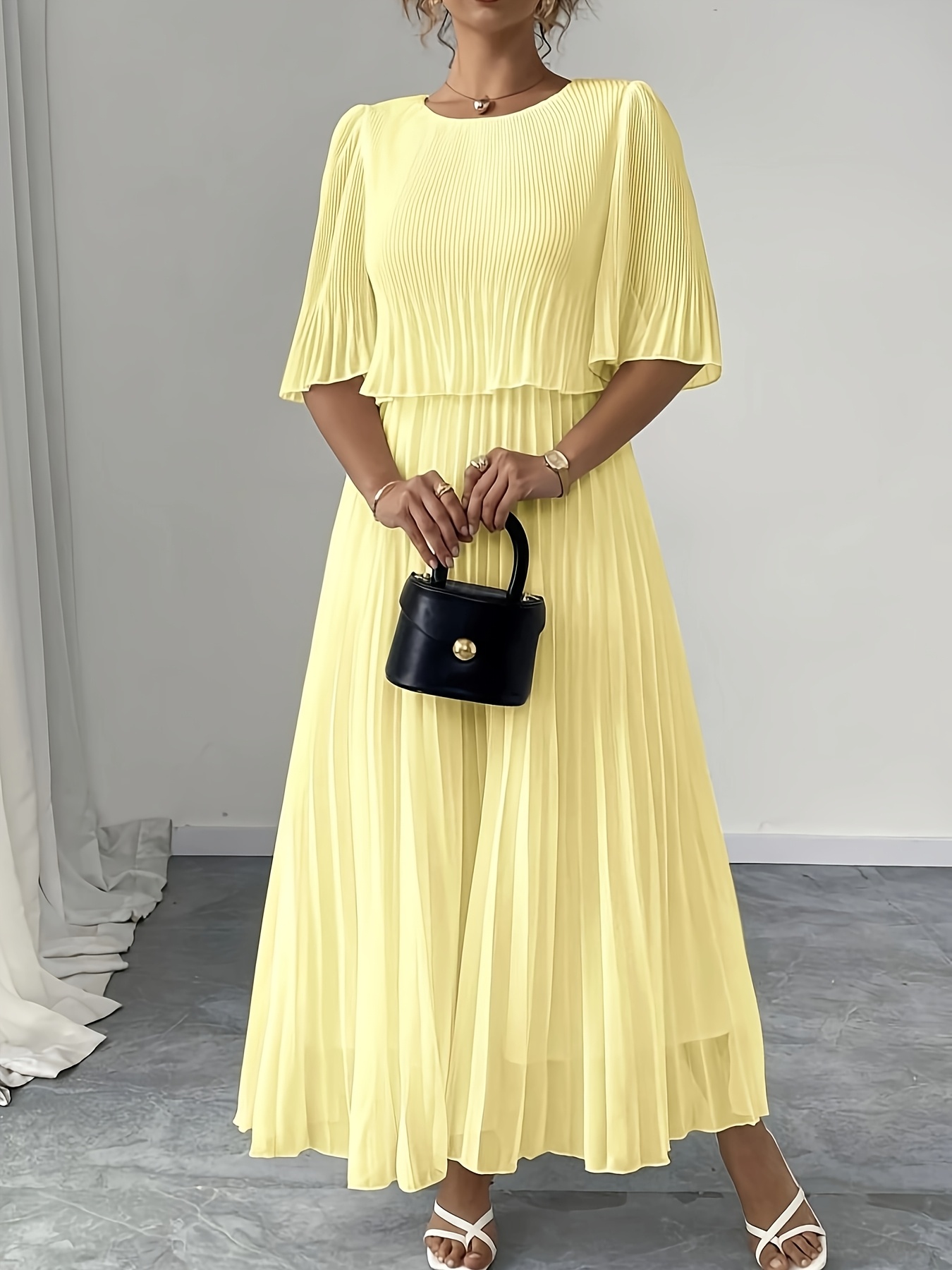 große größen - cross-border, elegantes damenmode-modell in westlicher stil mit rüschen
