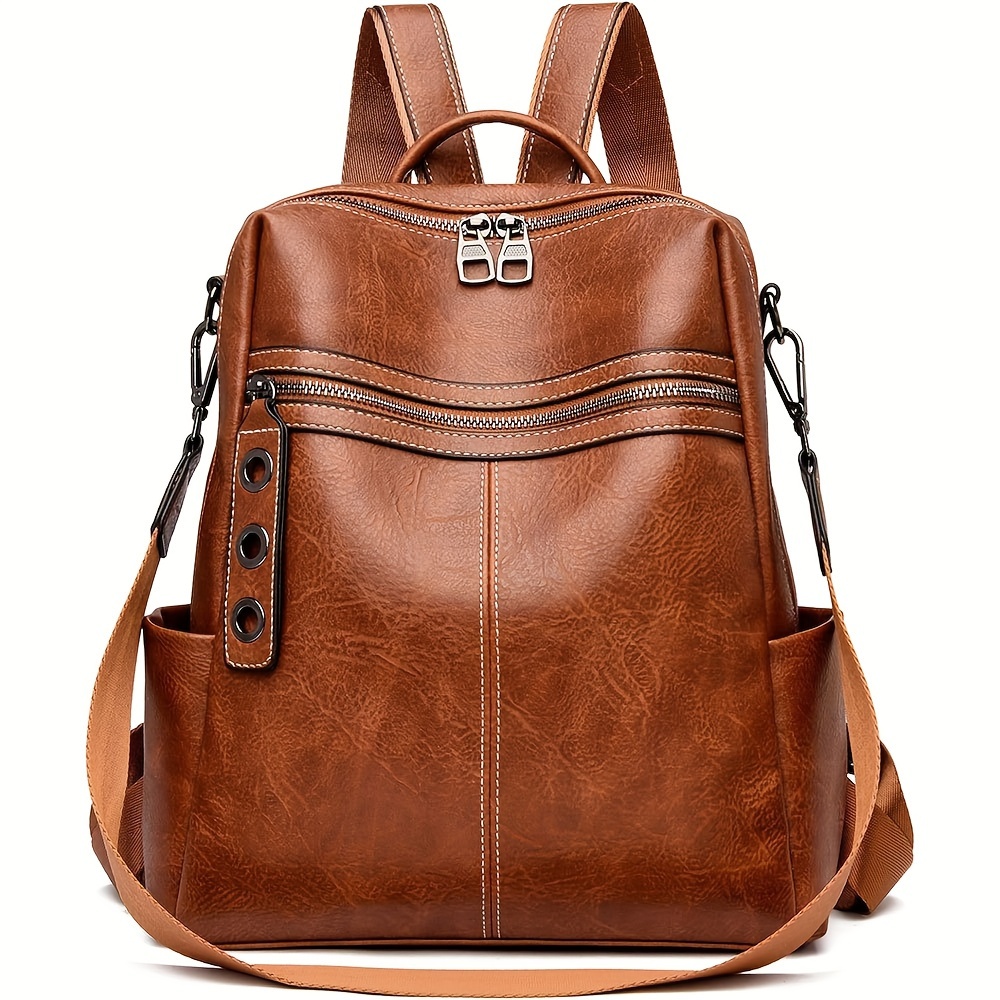 

Backpack Purse For Women, Fashion Faux Leather Convertible Shoulder Handbag, Travel Bag Satchel Rucksack Ladies Bag