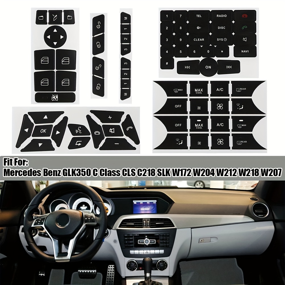 

Car Button Repair Sticker Kits For Glk350 Cls C218 Slk W17