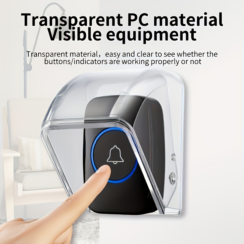 Clear Waterproof Doorbell Cover, Rainproof & Splash-Proof