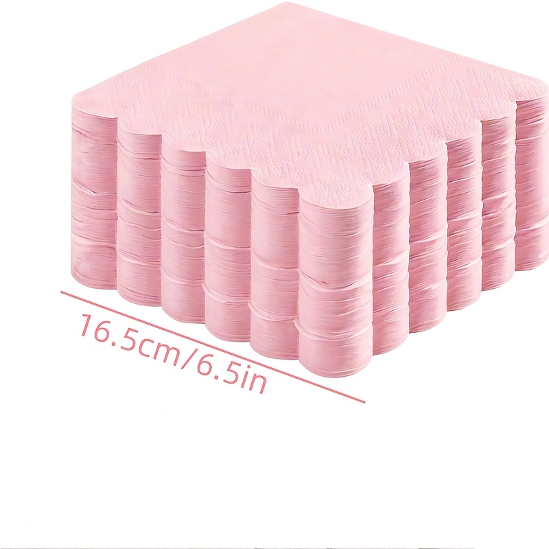 TEMU 70pcs Pink Fan-shaped Party Napkins, Light Pink Dessert Napkins, Cute Wavy Edge Party Napkins For Bridal And Birthday Parties For