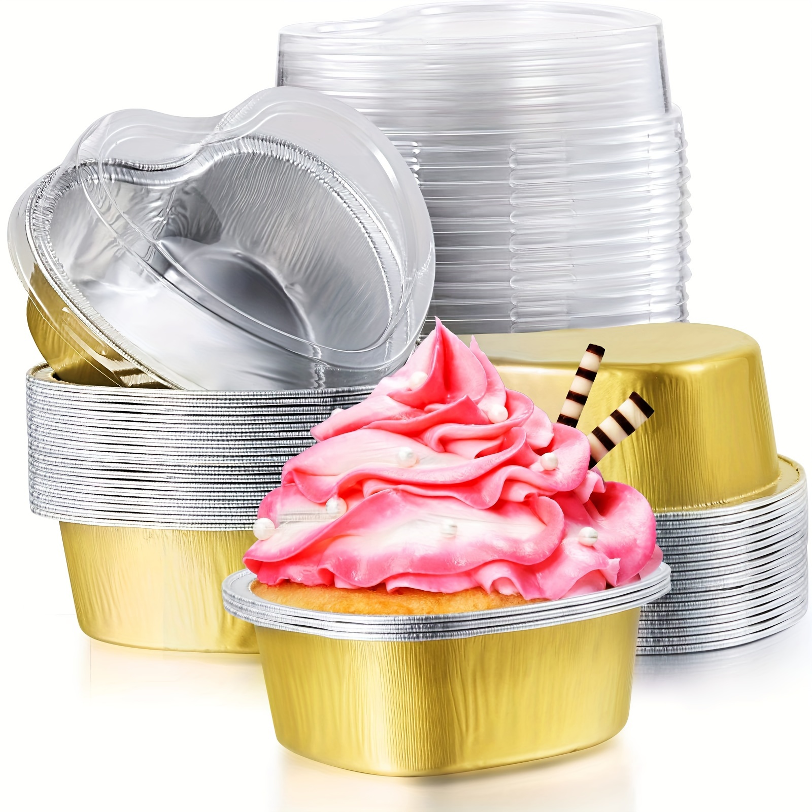 100pcs Paper Cupcake Cup 2.5oz Standard Muffin Baking Cups Liners Cupcakes  Case