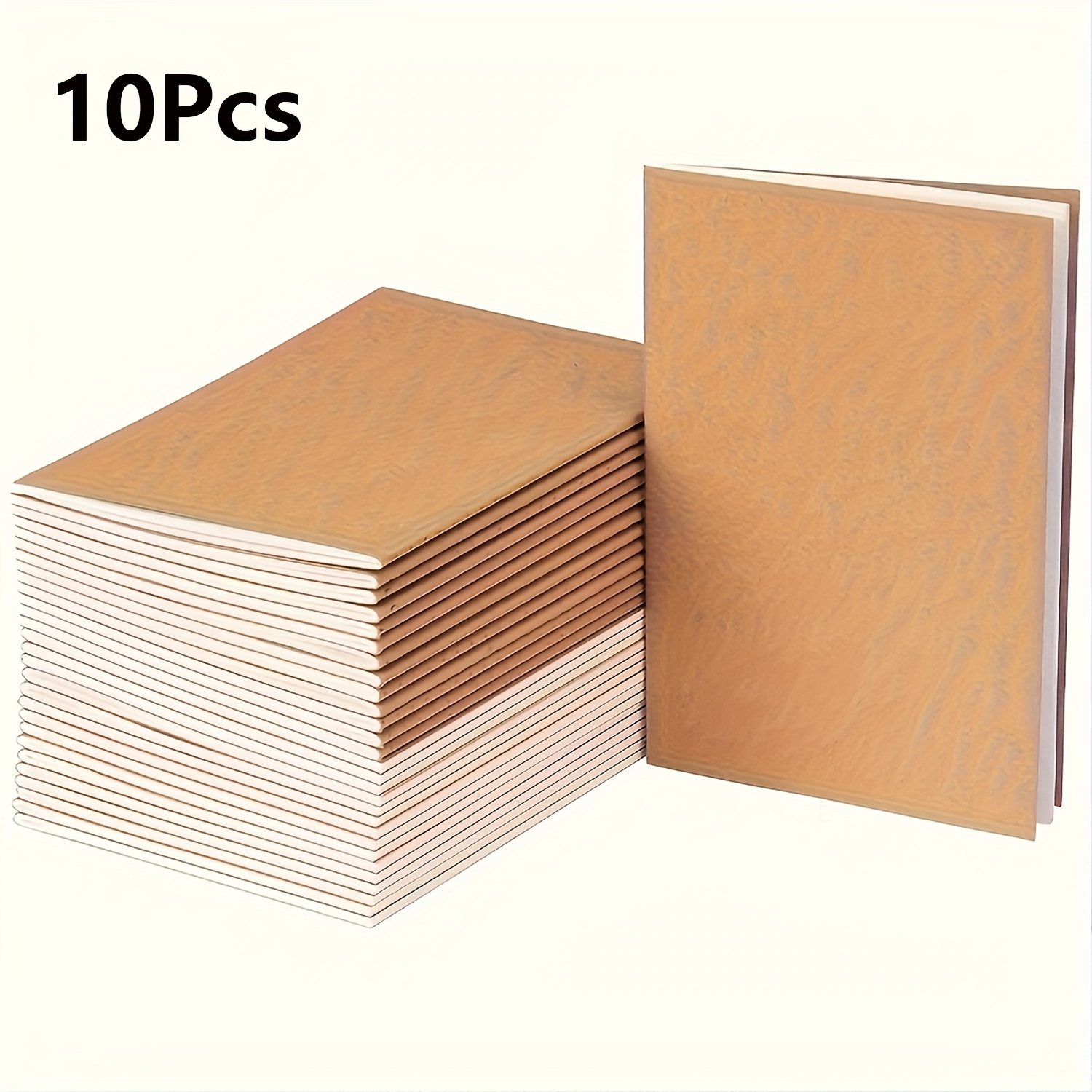 TEMU 10pcs/30pcs/50pcs A5 Paper Notebooks, 8.3x5.5 Page Diaries, Bulk Notebooks, Sketchbooks, Sets, Suitable For Work, Art Camps, , Office Supplies,