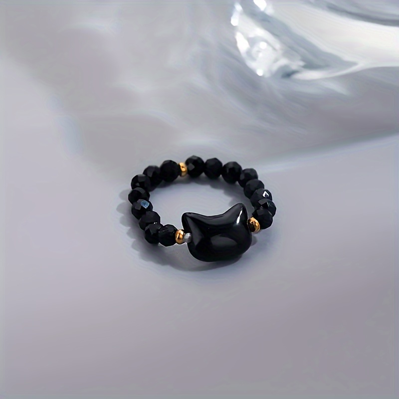 Kitten Ring Set Minimalist Accessories Gift for Cat Couple Rings