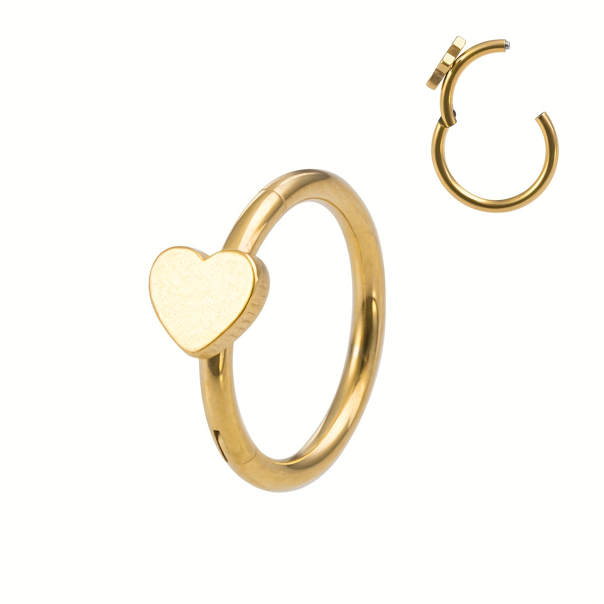 Star Heart Cross Hoop Earrings, Nose Rings Set