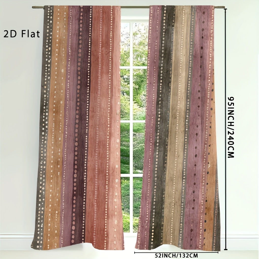 TEMU 2 piezas, Cortinas Bohemias con Estampado de Borlas 2D , cortinas para dormitorio estético, cortinas largas, cortinajes de 84 pulgadas, cortinas