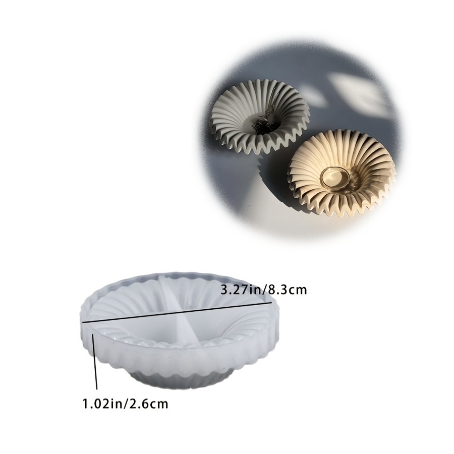 Resin Mold Wave Storage Dish Ornaments Mold Home Decor Stand Resin Casting Gypsum Candle Silicone Mold
