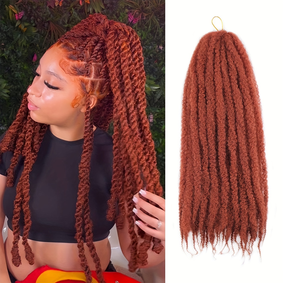 

Cuban Twist Braiding Hair For Faux - 18/24 Inch, Twist Extensions, 1pc, 12 - Women