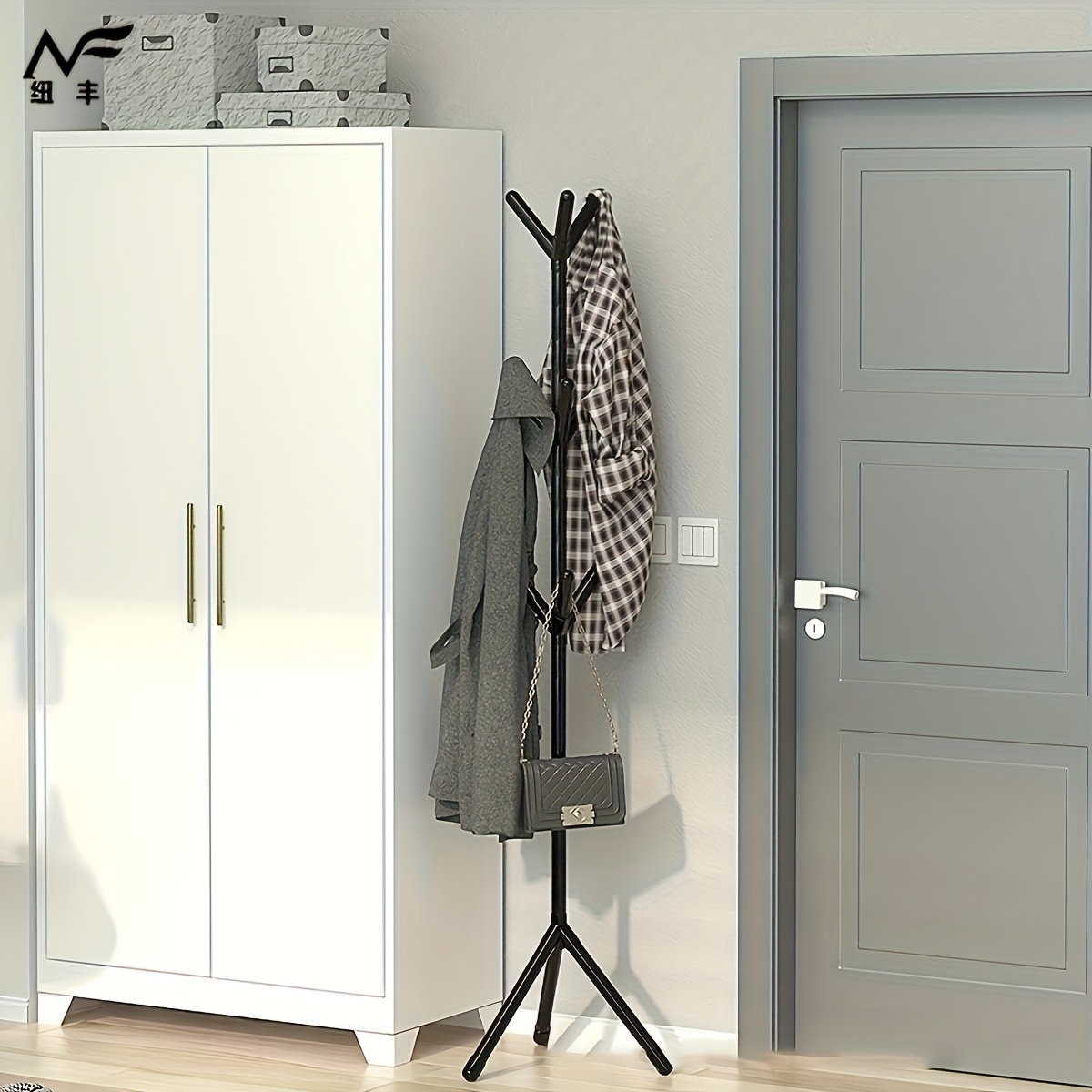 

Tree Coat Stand With 9 Hooks - Elegant Hat, Bag, Scarf And Towel Stand, Metal Coat Stand For Home Use