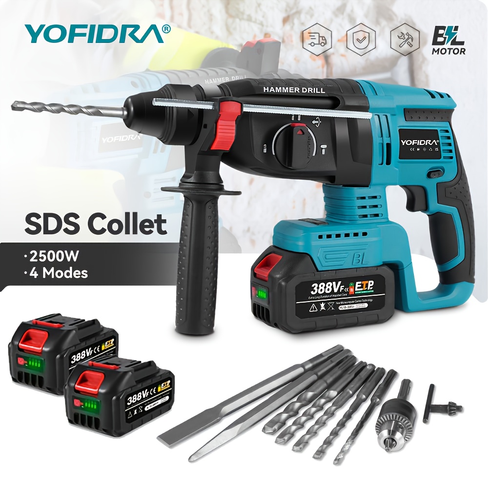 Accuboormachine Set met Borstelloze Motor Compatibel met YOFIDRA Accu's