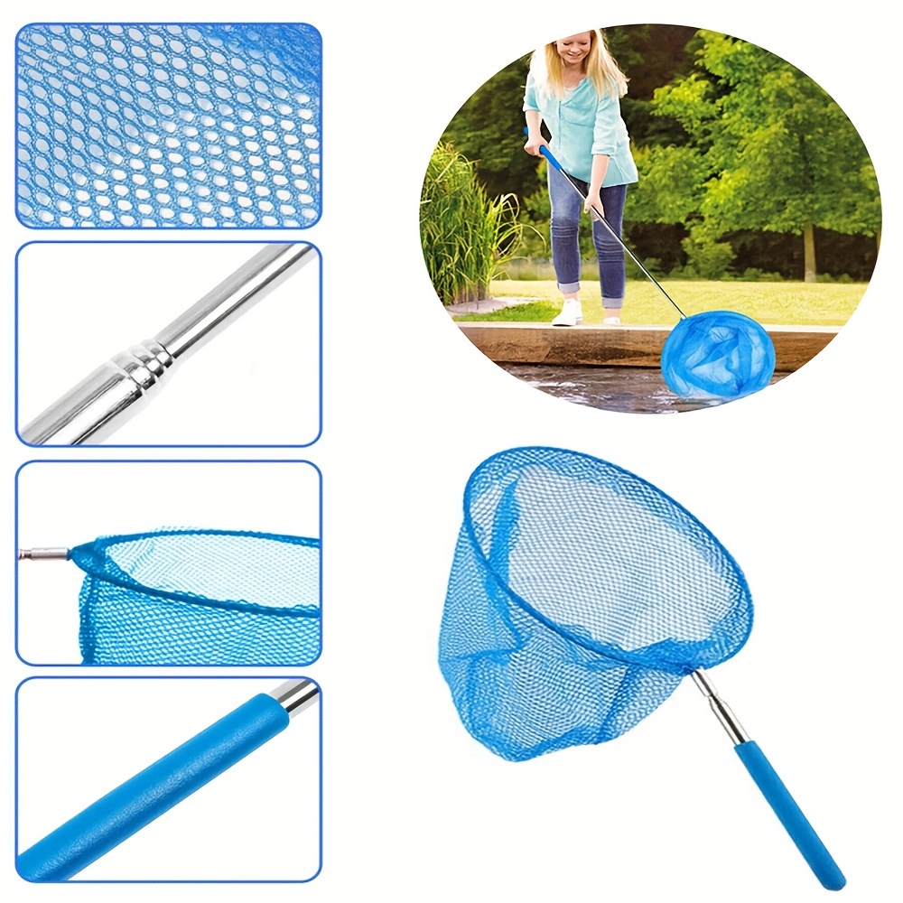 

durable Design" 1pc Extendable Pool Skimmer Net With Stainless Steel Handle - Perfect For Leaf & Debris Removal, Outdoor Fish Catching