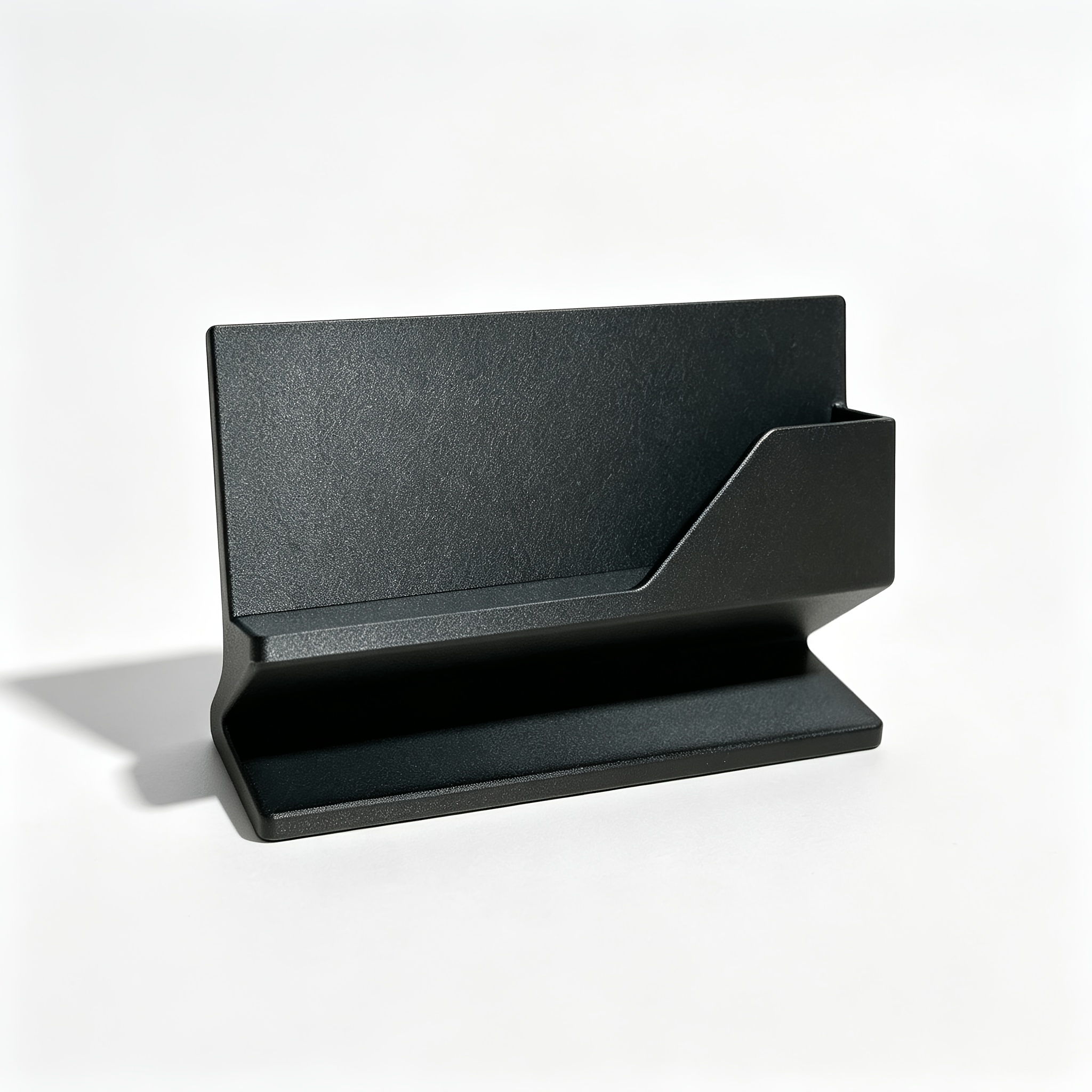 TEMU 1pc Sleek Business Card Display Holder, Solid Desktop Card Rack, Tabletop Name Card Organizer, Durable Desk Accessory For Office, Business &