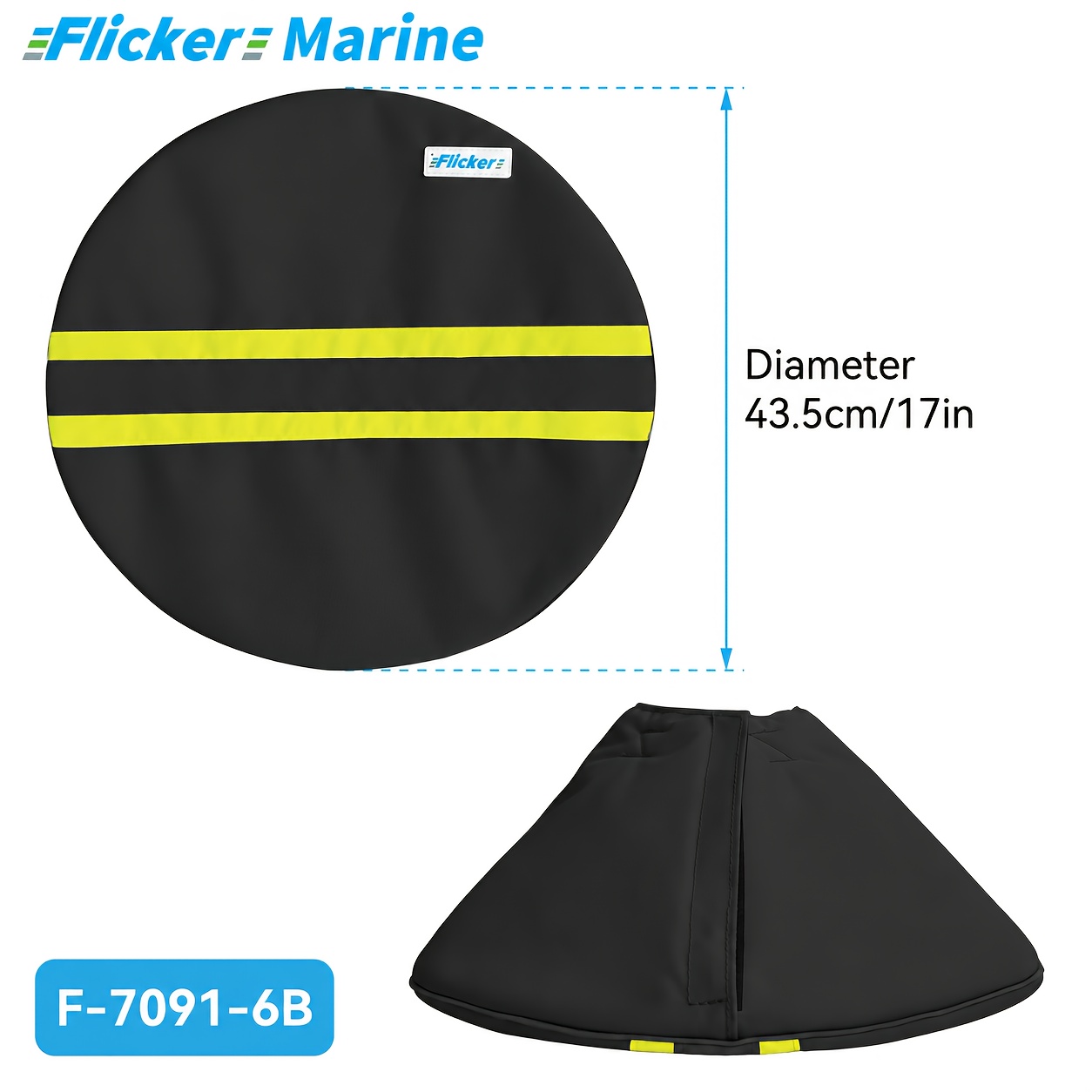 Boat Engine Propeller Cover with Reflective Strips for Night Visibility