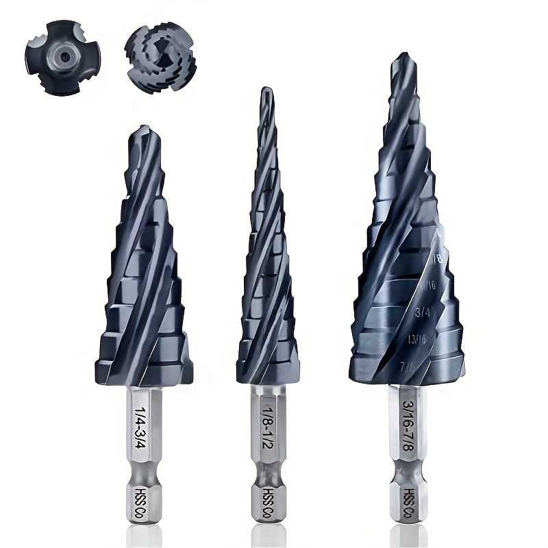 

Toolant 4 Spiral Flute Cobalt Step Drill Bit