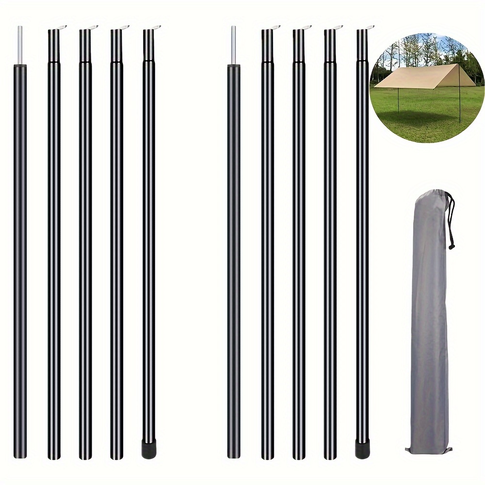 

2 Sets Adjustable Retractable Tent Pole, For Backpacking, Hiking, Camping, Canopy, Cane Correction Accessories Kit