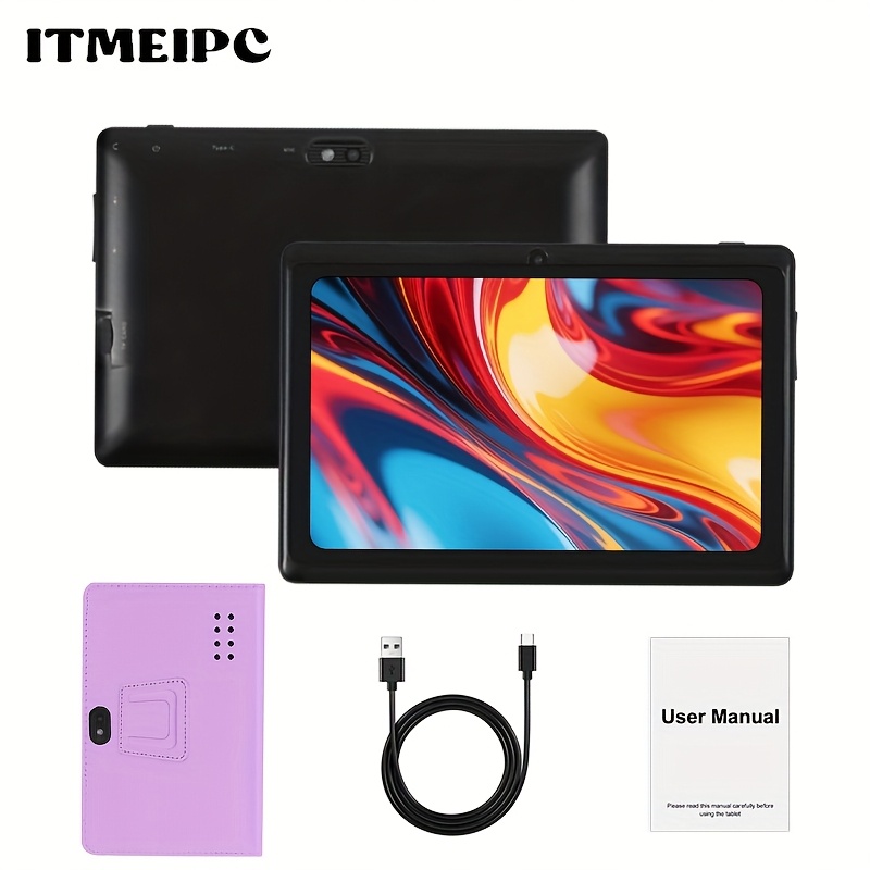 TEMU Itmeipc, Local Warehouse, 2025 New 7 Inch 14 Tablet, 1024x600 Hd Ips Screen, 4gb +32gb 512gb Expandable, -core, 3500mah Battery, Wifi Gps Dual