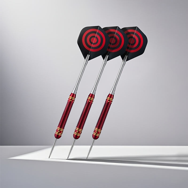 Image of Zsrxmotion 3 High- Tip Darts Set - Professional Darts, Electroplated Red , Punching , Metal Tip Darts, Suitable For Sisal Targets And Paper Targets, Professional Competition Level, Stable Flight