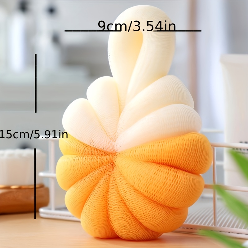 2pcs Large Color-Blocked Pumpkin-Shaped Bath Balls, Random Colors