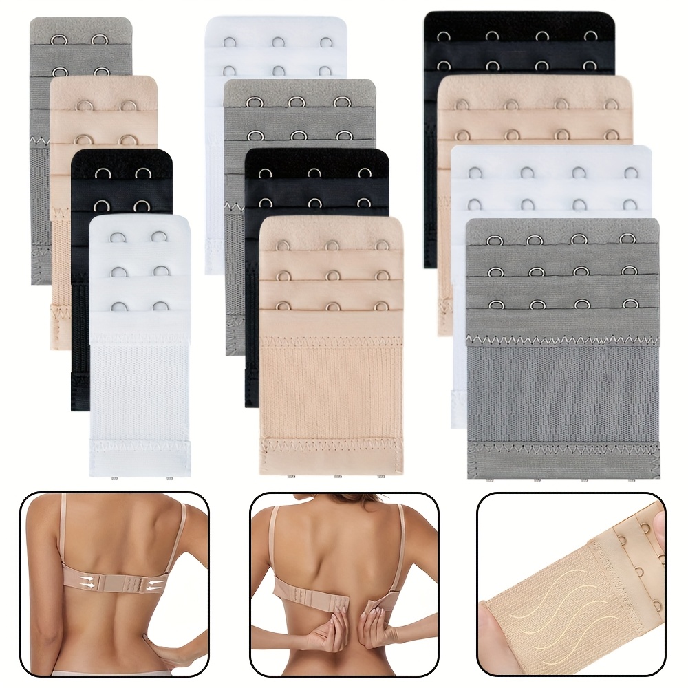 12 elastic bra hooks lingerie extension hooks 2 3 4 hook closures adjustable back bra hooks lingerie expansion hooks