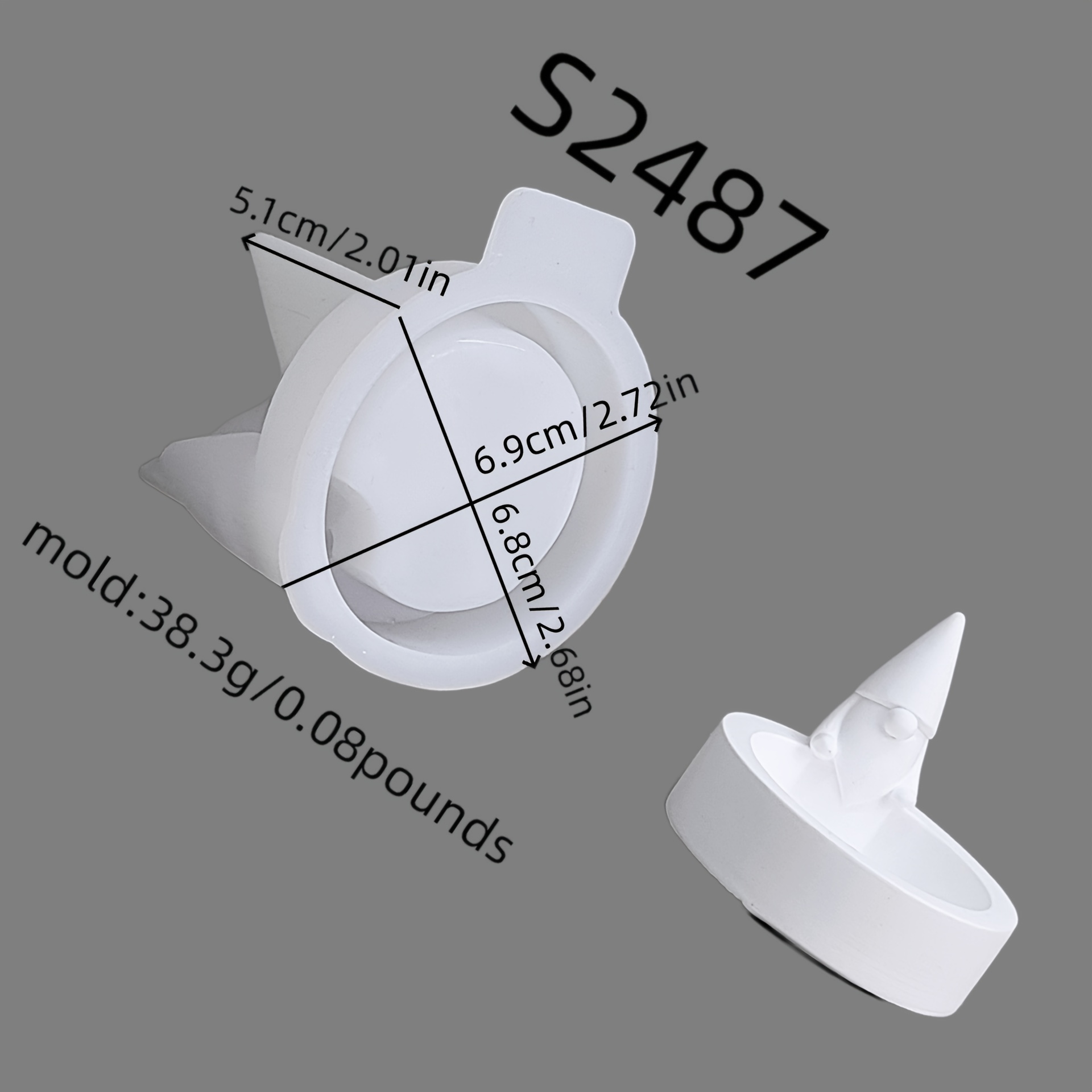 Silicone Resin Mold For A Gnome Candle Holder, 3d Decorative Piece, Candle Silicone Mold, Plaster Ornament Silicone Mold, Candle Holder Mold, Silicone Mold For Home Decor, Epoxy Resin Mold 38.3 S2487