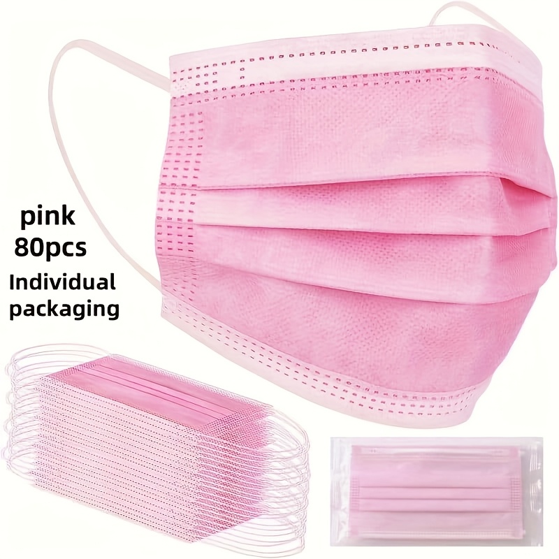 Disposable Face Scarf, 40/80pcs, Purple, 3-layer Breathable Face Scarf, Individual Packaging, Suitable For Adults (non-)