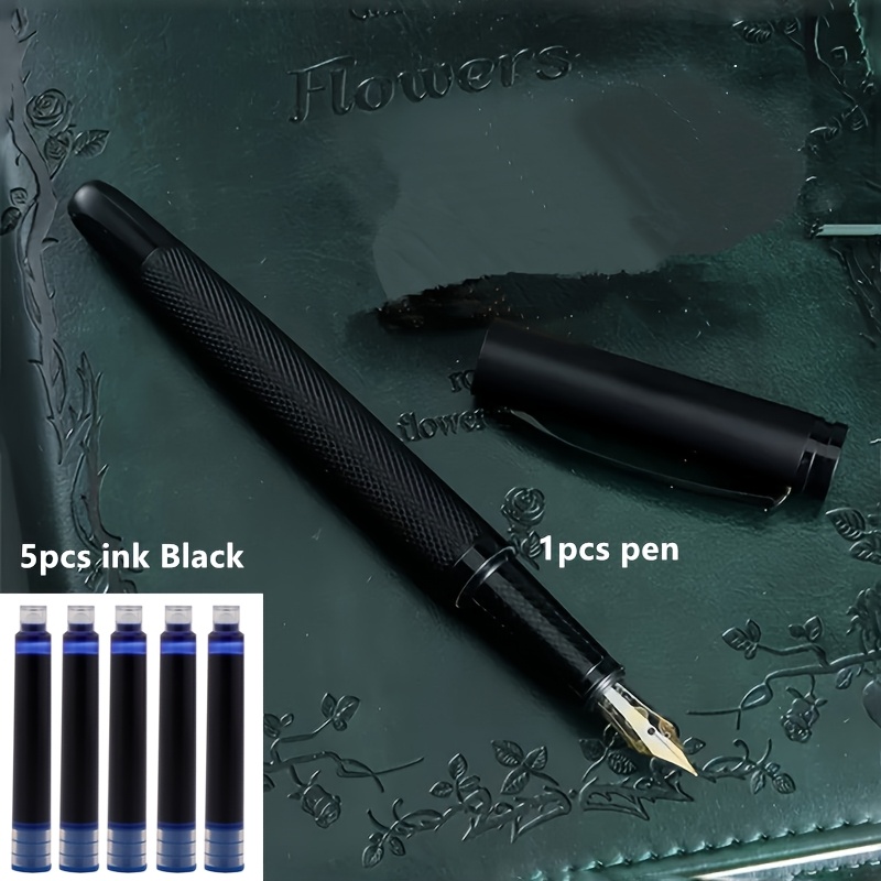 1pc Pen/1pc Pen+5pcs Ink Student Office Stationery Supplies Fountain Pen