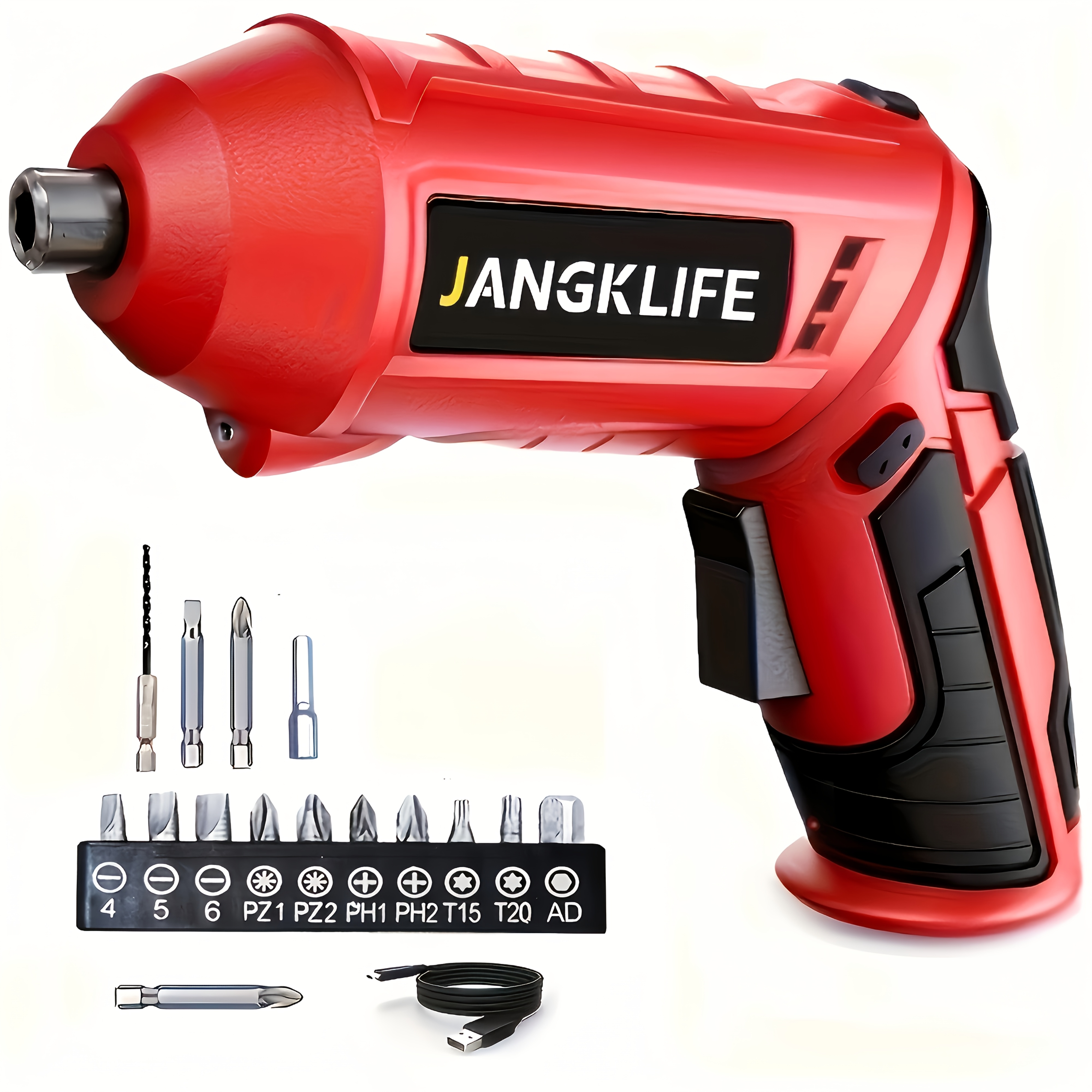 16pcs Small Hand-held Electric Screwdriver Set | 90° Rotatable Foldable Screwdriver Bits, Lithium Battery Powered, Capacity, Brand: Jangklife