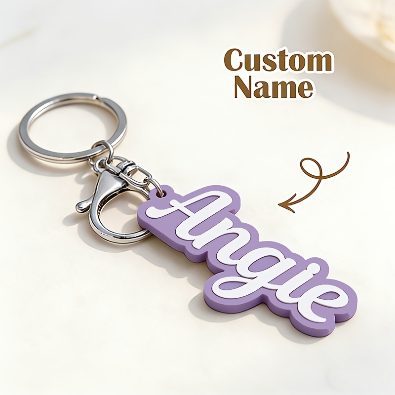 TEMU Llavero 2D de acrílico con personalizado, 1 pieza, llavero con personalizado para hombres, colgante para coche, adorno para mochila, regalo