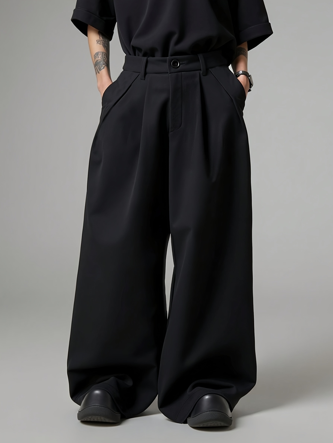 即日発送　DARKFOG Wide-leg Pleats Trousers ZIGGY CHEN Drop Crotch Wide Leg Trousers _ FASCINATE Osaka
