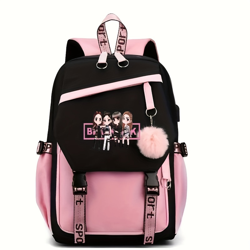 

1pc, Stylish Printed Backpack, Large Capacity, Women's College Bookbag, Laptop Travel Backpack