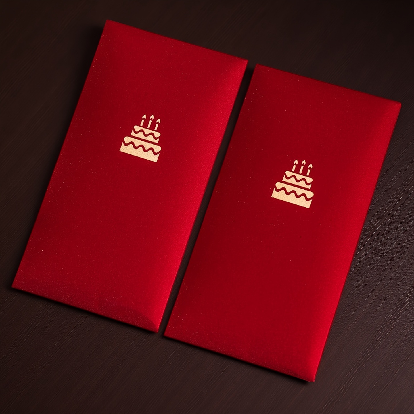 TEMU 12pcs, Golden, , Wine Red, 3 Colors From, Premium Upgraded Material, Glitter Material Money Pouch, Rigid Red Envelope, Elegant, Birthday, Cake,