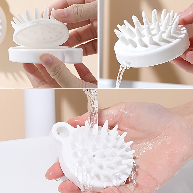 durable build silicone scalp massager brush soft shampoo dandruff scratcher comb non electric hair care tool for   and head massage Product details 1