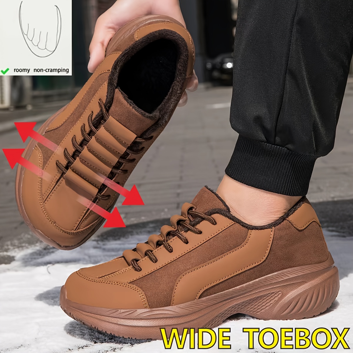 Winter Wide-Toe Insulated Sneakers
